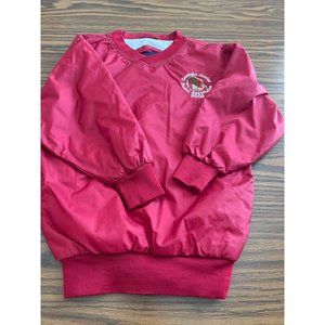 Georgia Junior Rodeo Association 2009 red lined windbreaker shirt sz youth Small